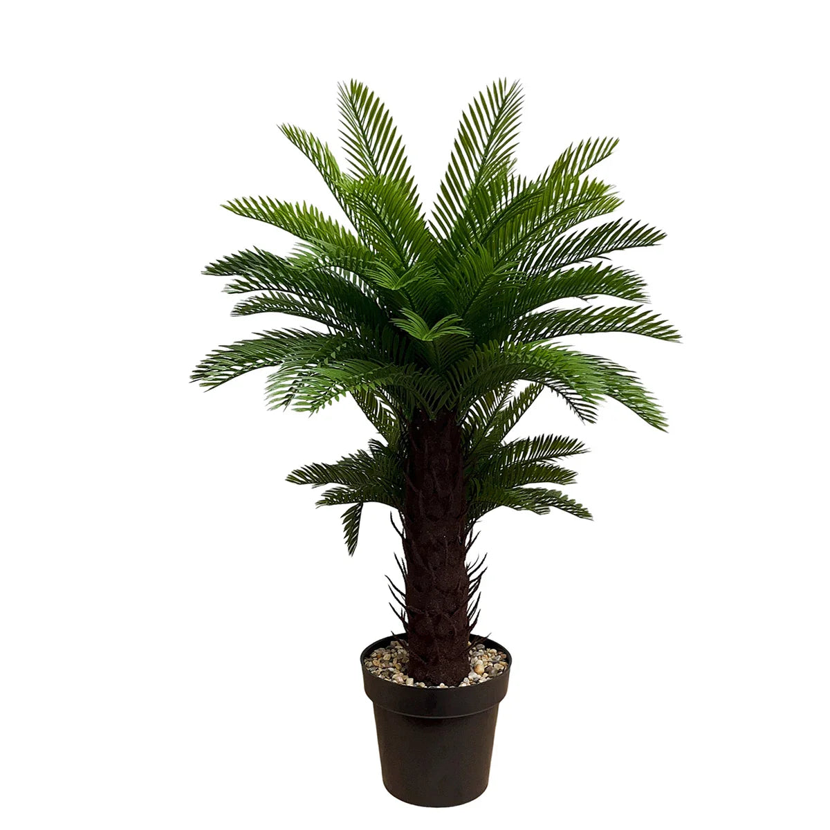Coconut Palm Artificial Plant With Black Plastic Pot