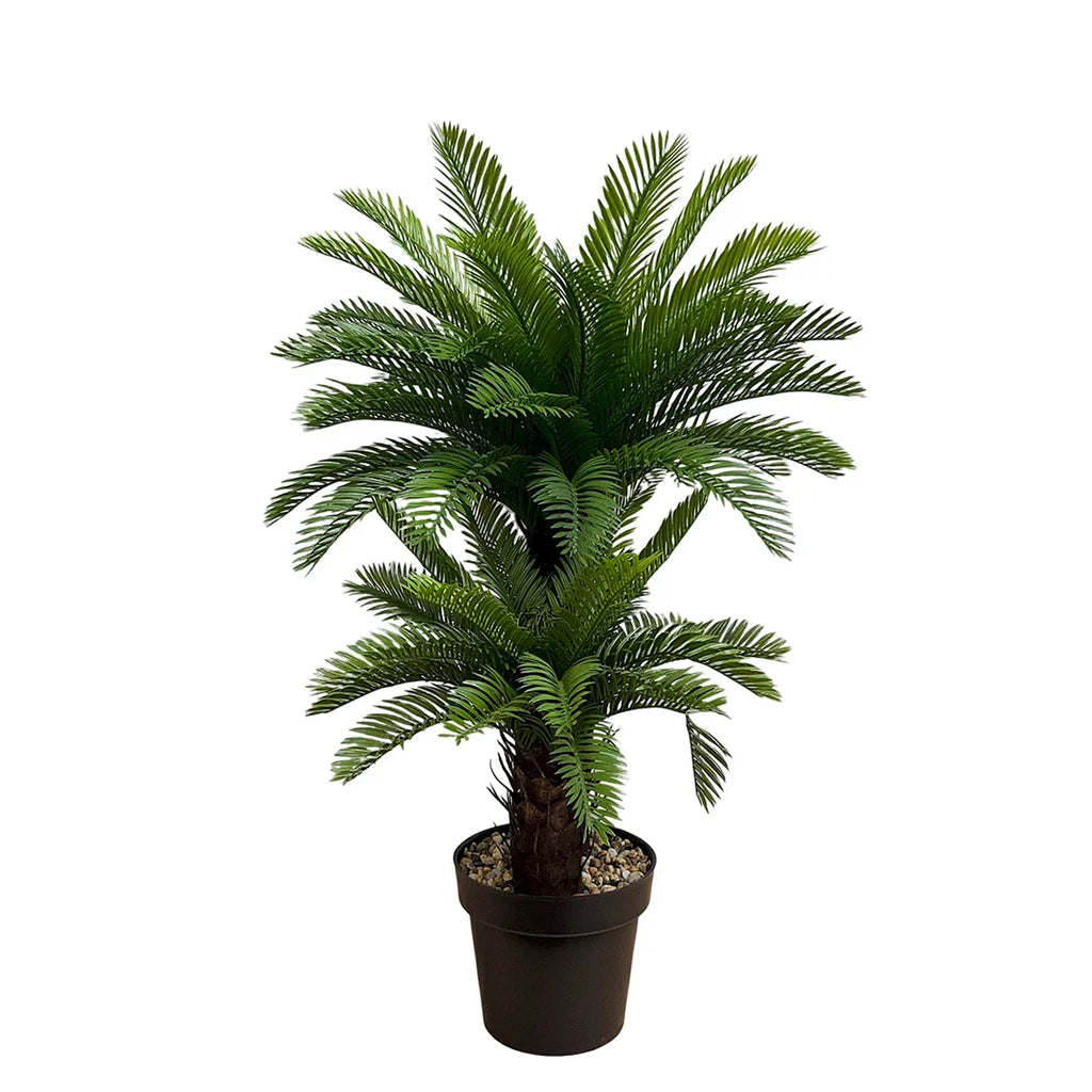 Coconut Palm Artificial Plant With Black Plastic Pot