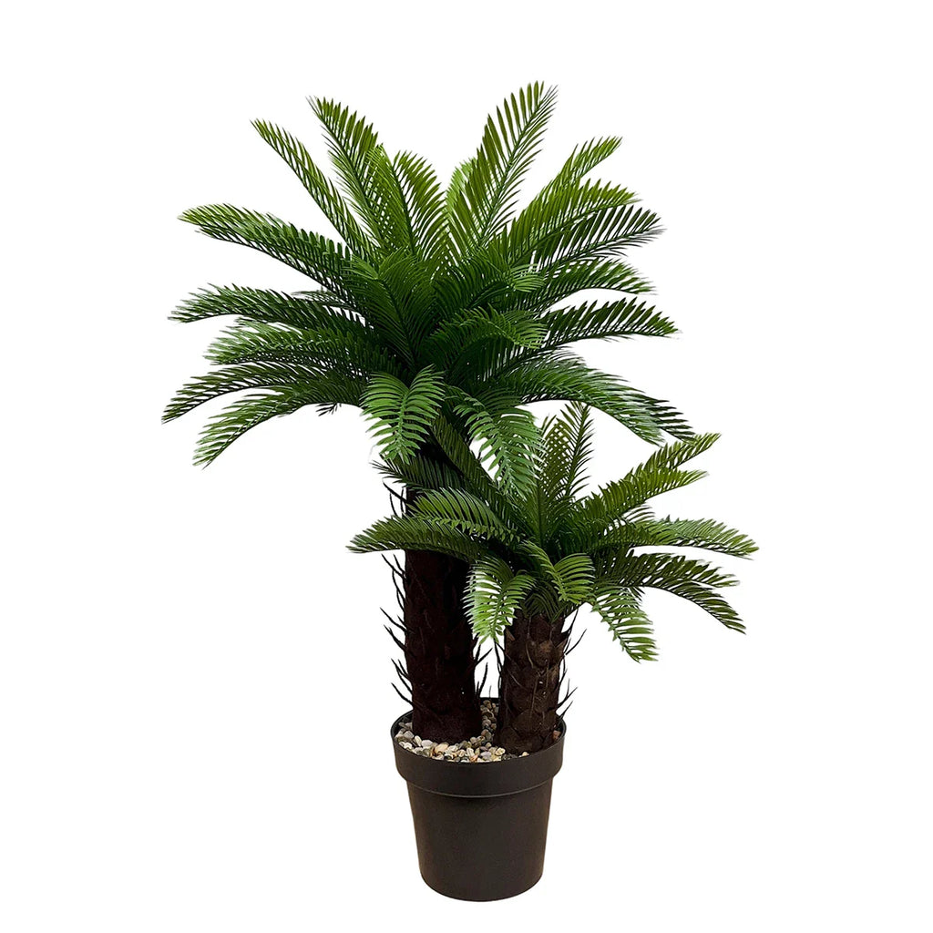 Coconut Palm Artificial Plant With Black Plastic Pot
