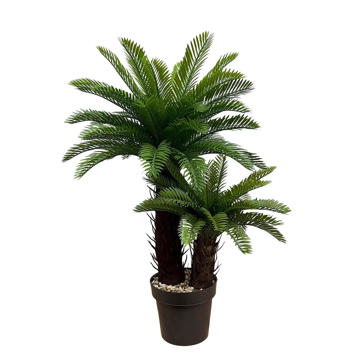 Coconut Palm Artificial Plant With Black Plastic Pot
