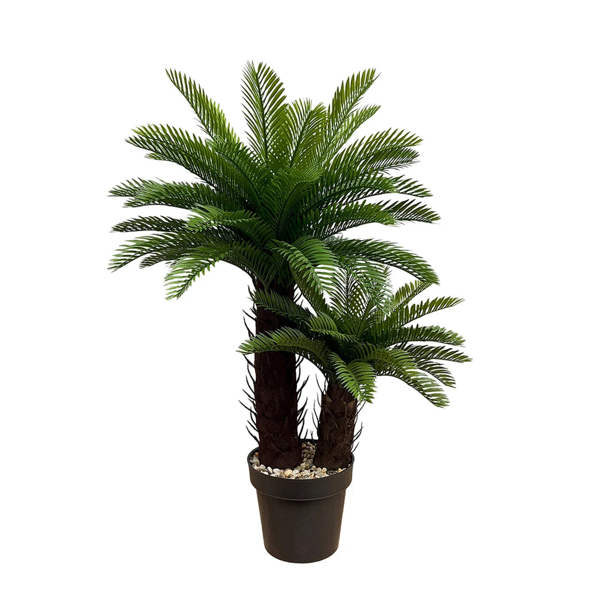 Coconut Palm Artificial Plant With Black Plastic Pot