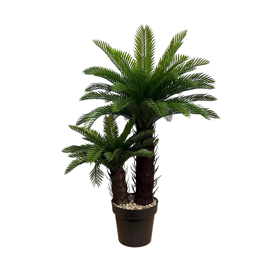 Coconut Palm Artificial Plant With Black Plastic Pot