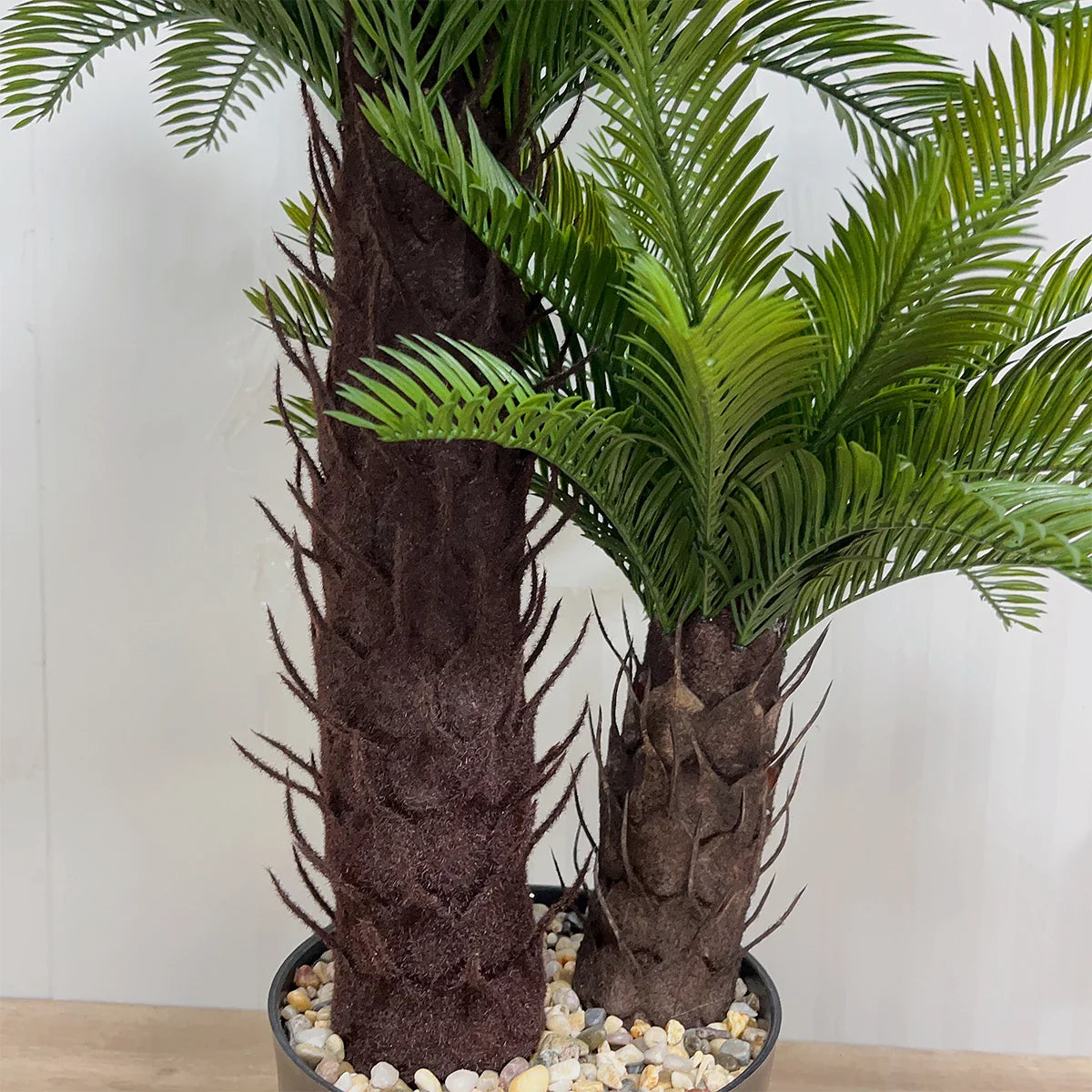 Coconut Palm Artificial Plant With Black Plastic Pot