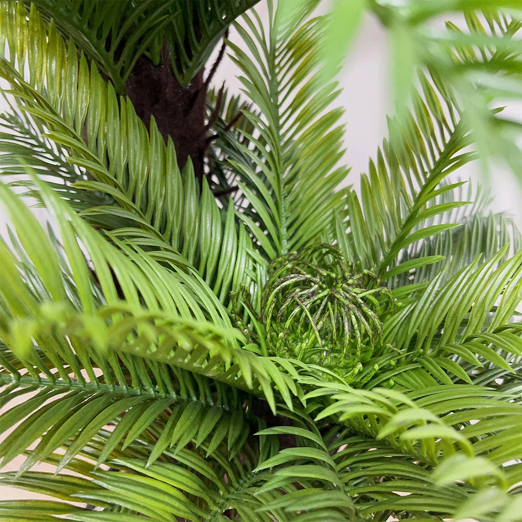 Coconut Palm Artificial Plant With Black Plastic Pot