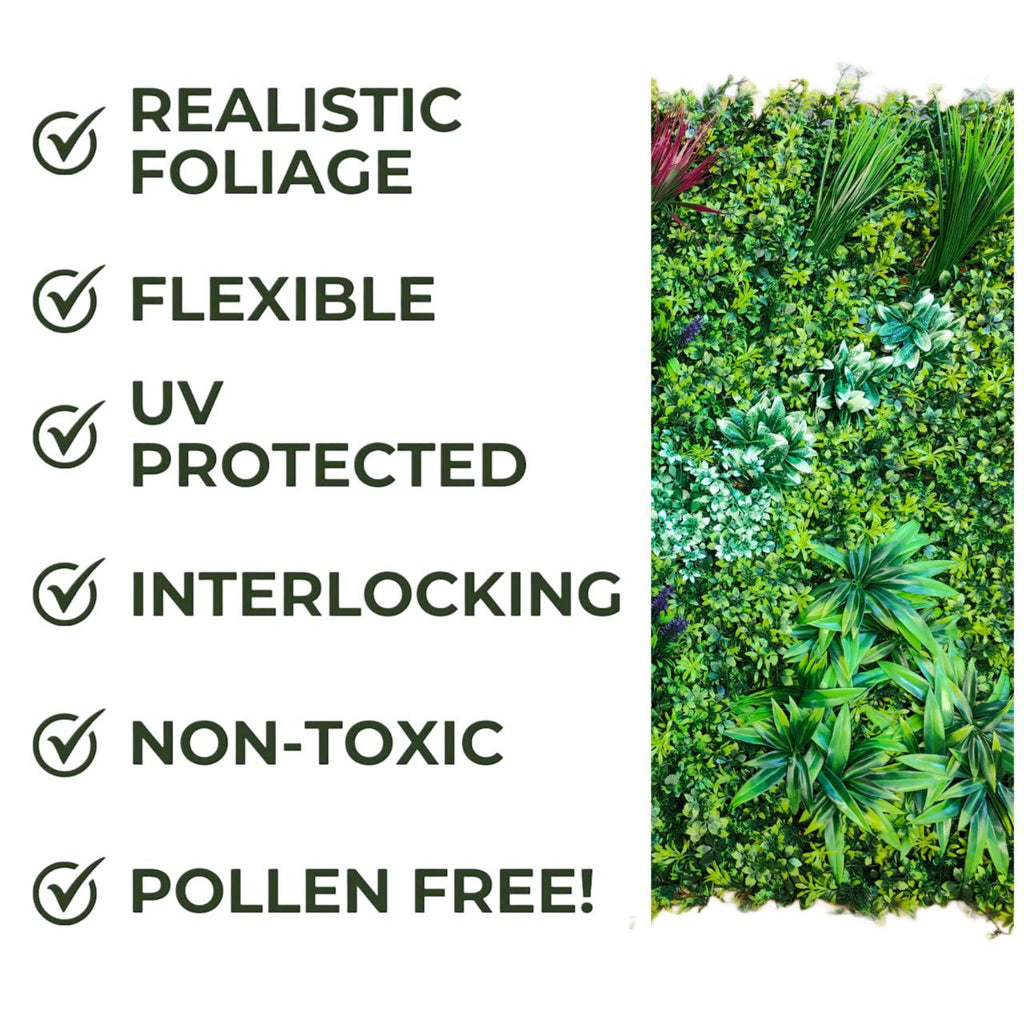 Artificial Green Wall Panel 100x100cm Backdrop Decor